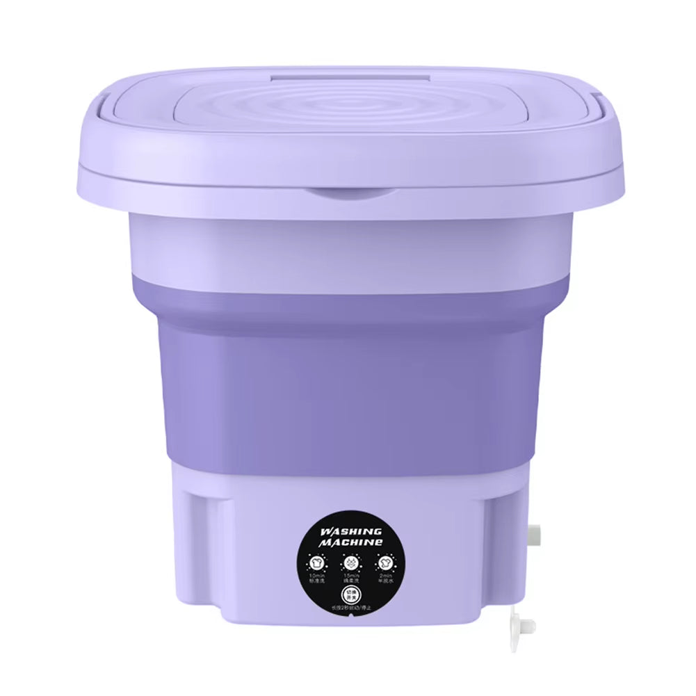 6.5/8L Foldable Washing Machine Portable Socks Underwear Panties Retractable Household Washing Machine 3 Model with Spinning Dry