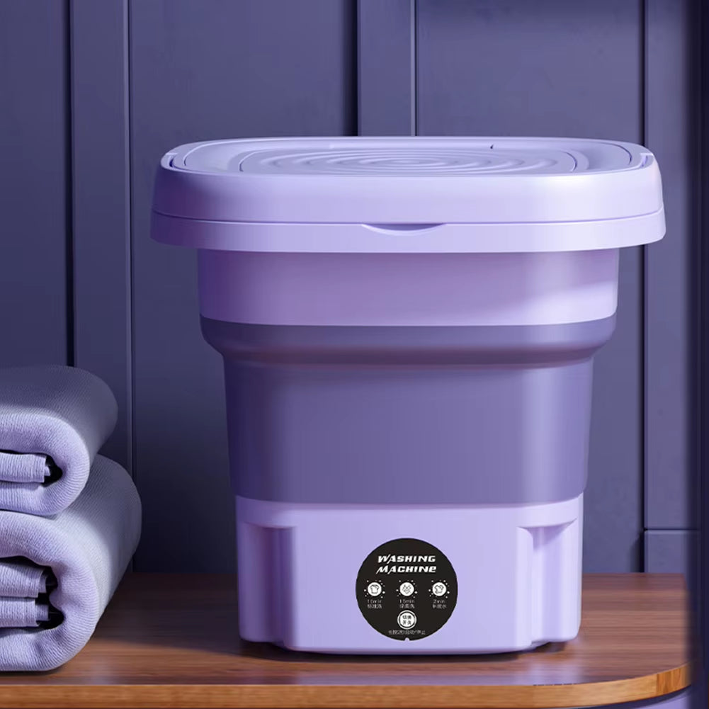 6.5/8L Foldable Washing Machine Portable Socks Underwear Panties Retractable Household Washing Machine 3 Model with Spinning Dry